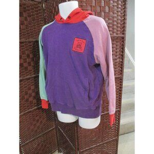 Teddy Fresh Pullover Hoodie Color Block Adult Small Streetwear Multicolor